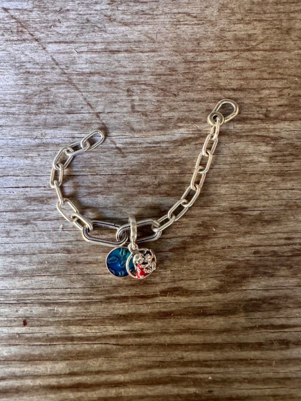 Pandora Disney Lilo Stitch Sterling Silver Child Bracelet 4.25” 12.14g Charms